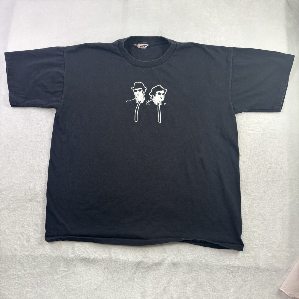 VTG House of Blues Brother New Orleans Black SS Graphic Shirt Single Stitch 2XL